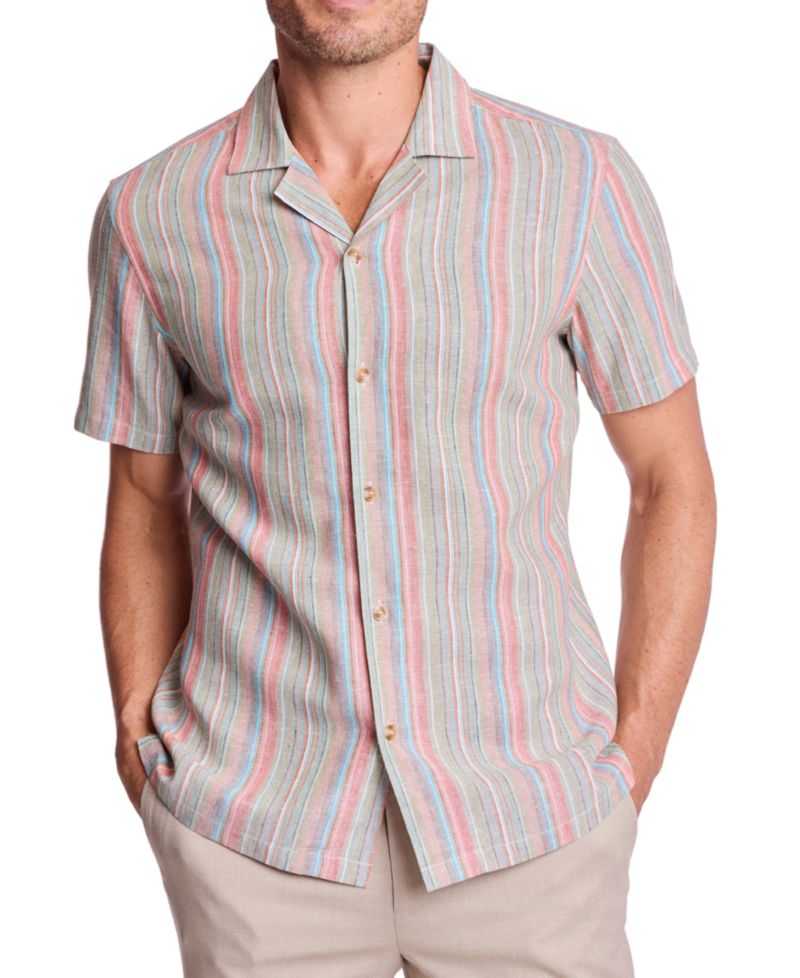 Men's Striped Short-Sleeve Shirt