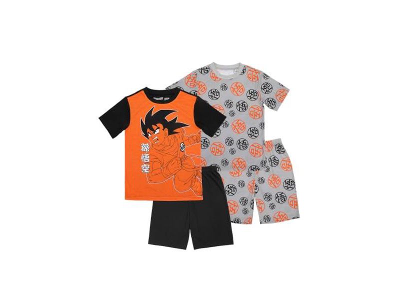 Big Boys Goku and Kanji 4-Pack Pajama Set -14