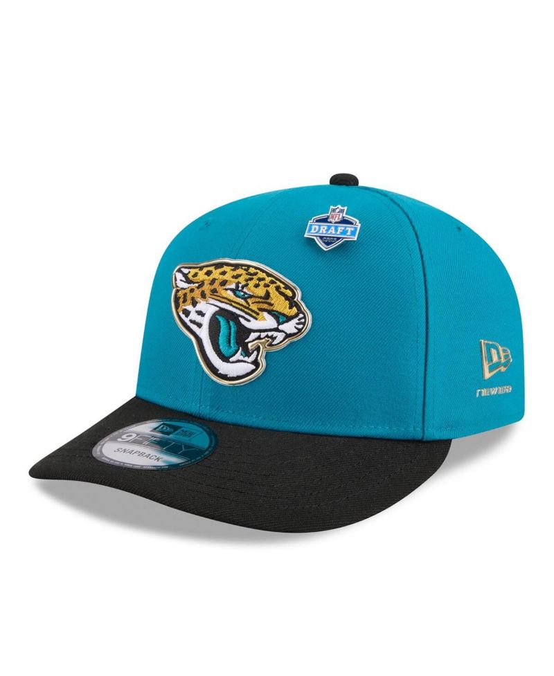 Men's Teal/Black Jacksonville Jaguars 2026 NFL Draft On Stage Pre-Curved 9FIFTY Snapback Hat