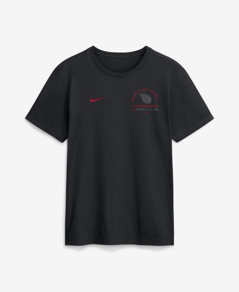 Men's Black Cleveland Guardians Split Logo T-Shirt
