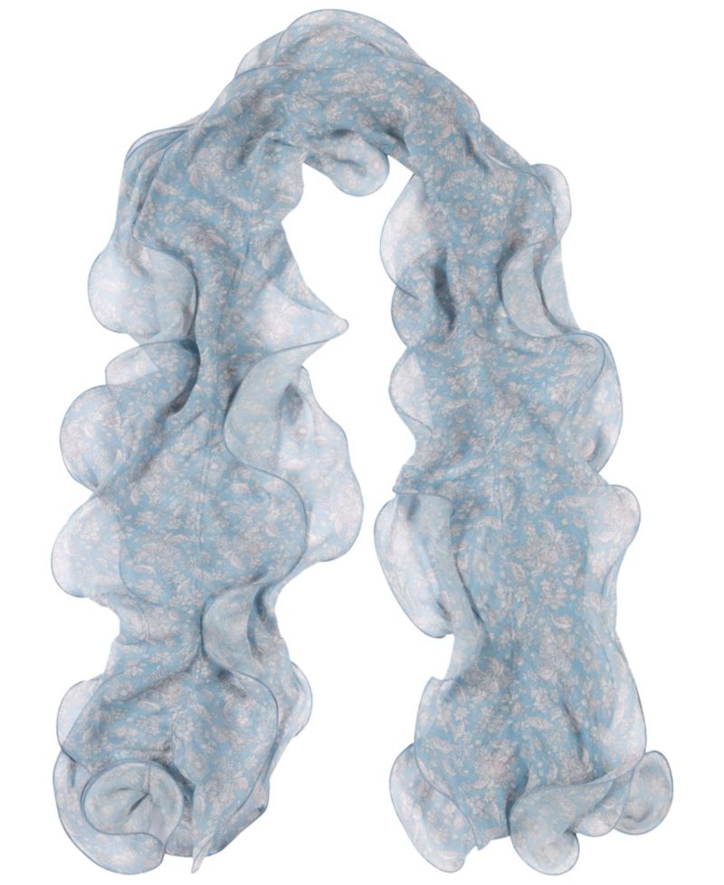 Floral Double Ruffle Scarf