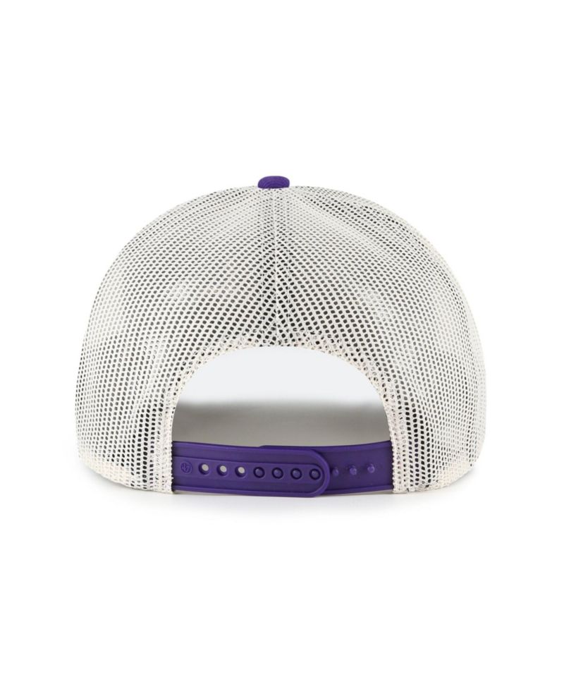 Men's '47 Purple Los Angeles Lakers Emmett Heavy Twill Trucker Hitch Adjustable Hat