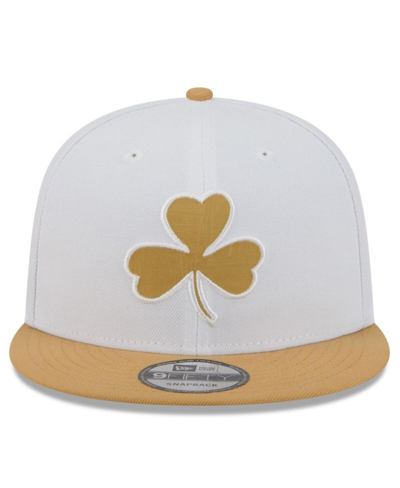 Men's White/Gold Boston Celtics 2025/26 City Edition 9FIFTY Snapback Hat