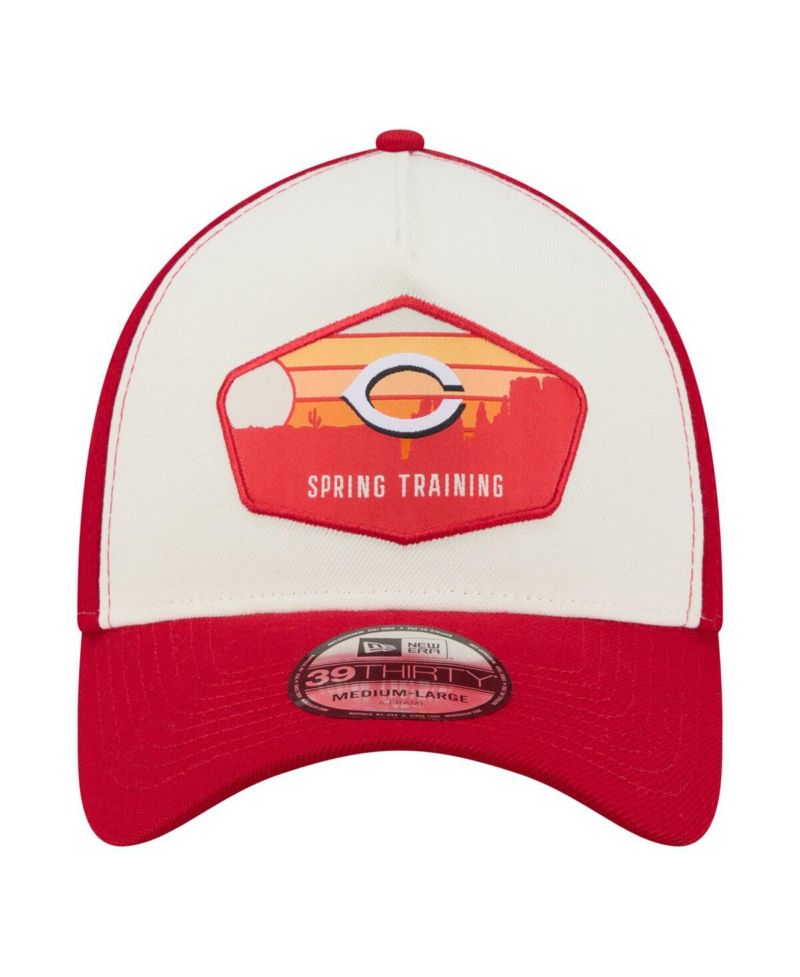 Men's Stone Cincinnati Reds 2026 Spring Training Fan Pack Gradient 39THIRTY Flex Hat