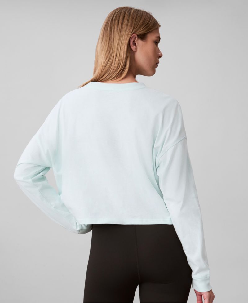 Women's Puff Graphic Logo Long-Sleeve Cropped T-Shirt