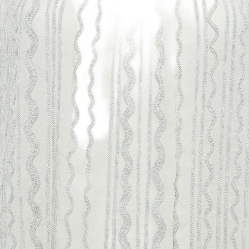Women's Grey Wavy Embroidered Silk And Jersey Top