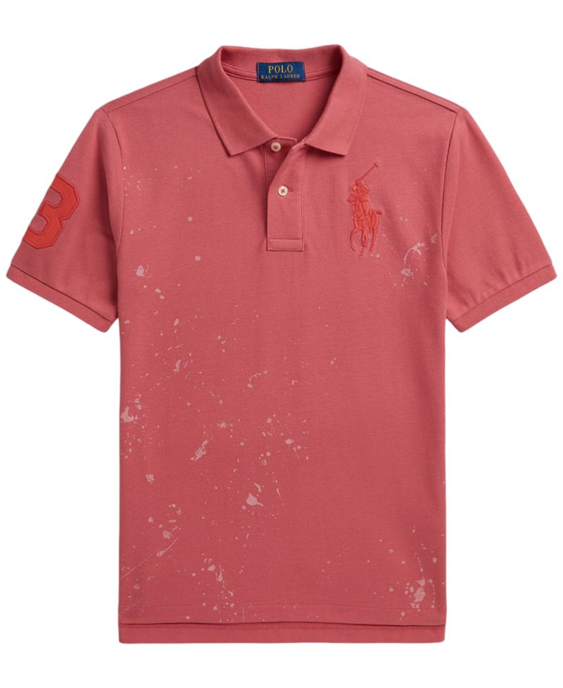 Boys' 8-20 Big Pony Paint-Print Mesh Polo Shirt