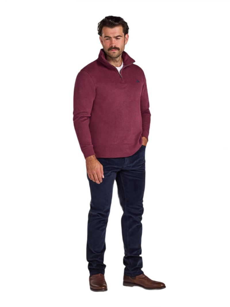 Men's Big & Tall French Rib Quarter Zip Classic-Fit Cotton-Blend Sweatshirt