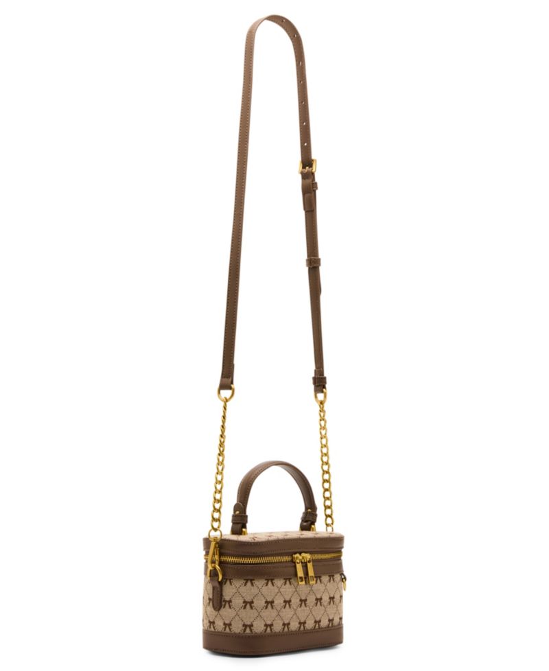 Bow Jacquard Small Adjustable Strap Crossbody Handbag