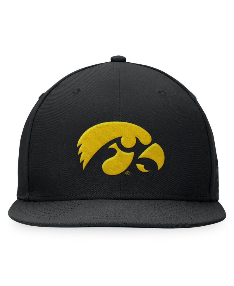 Men's Black Iowa Hawkeyes Fitted Hat