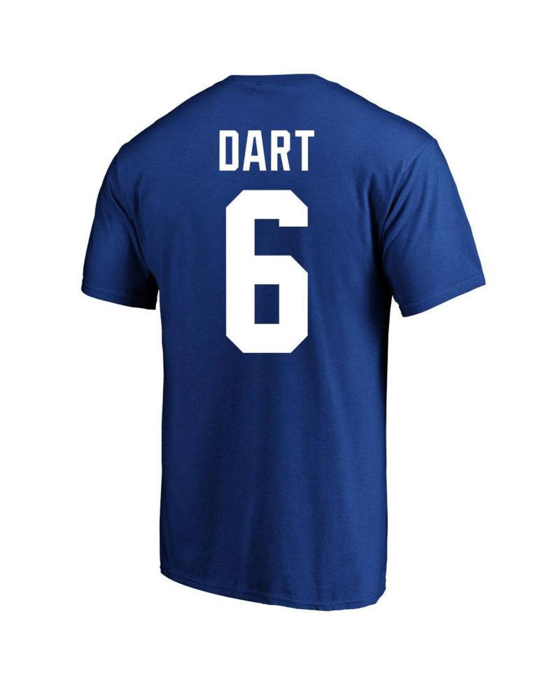 Men's Jaxson Dart Royal New York Giants Big & Tall Name & Number T-Shirt