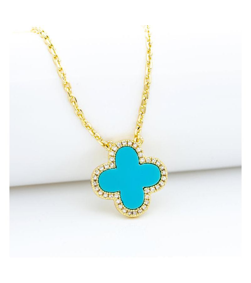 Flower Solitaire Pendant with CZ Surround