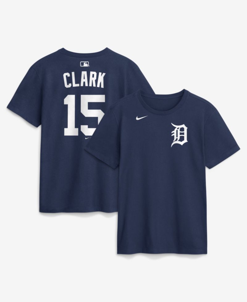 Men's Max Clark Navy Detroit Tigers Name & Number T-Shirt