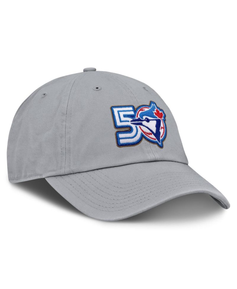 Men's Gray Toronto Blue Jays 50th Season Club Adjustable Hat