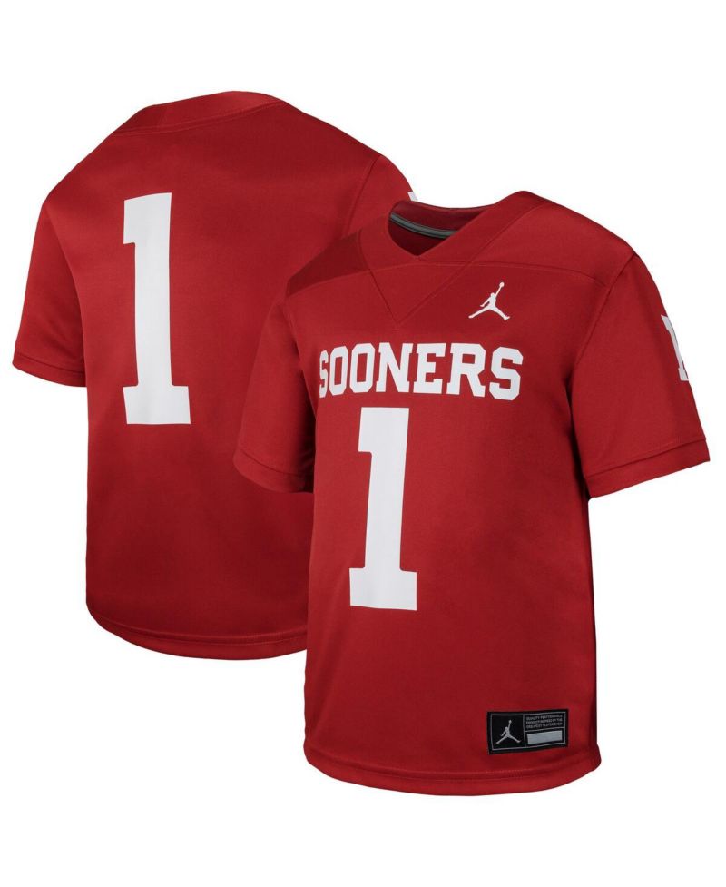 Big Boys and Girls Crimson Oklahoma Sooners Untouchable Replica Game Jersey