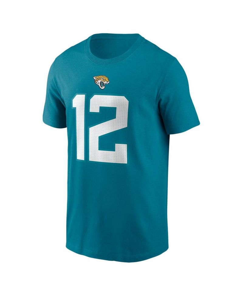 Men's Travis Hunter Teal Jacksonville Jaguars 2025 NFL Draft First Round Pick Name & Number T-Shirt