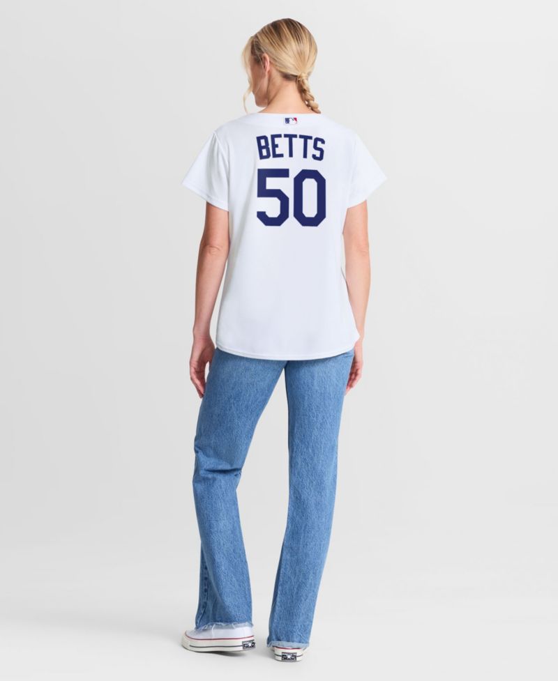 Women's Mookie Betts White Los Angeles Dodgers Home Replica Jersey