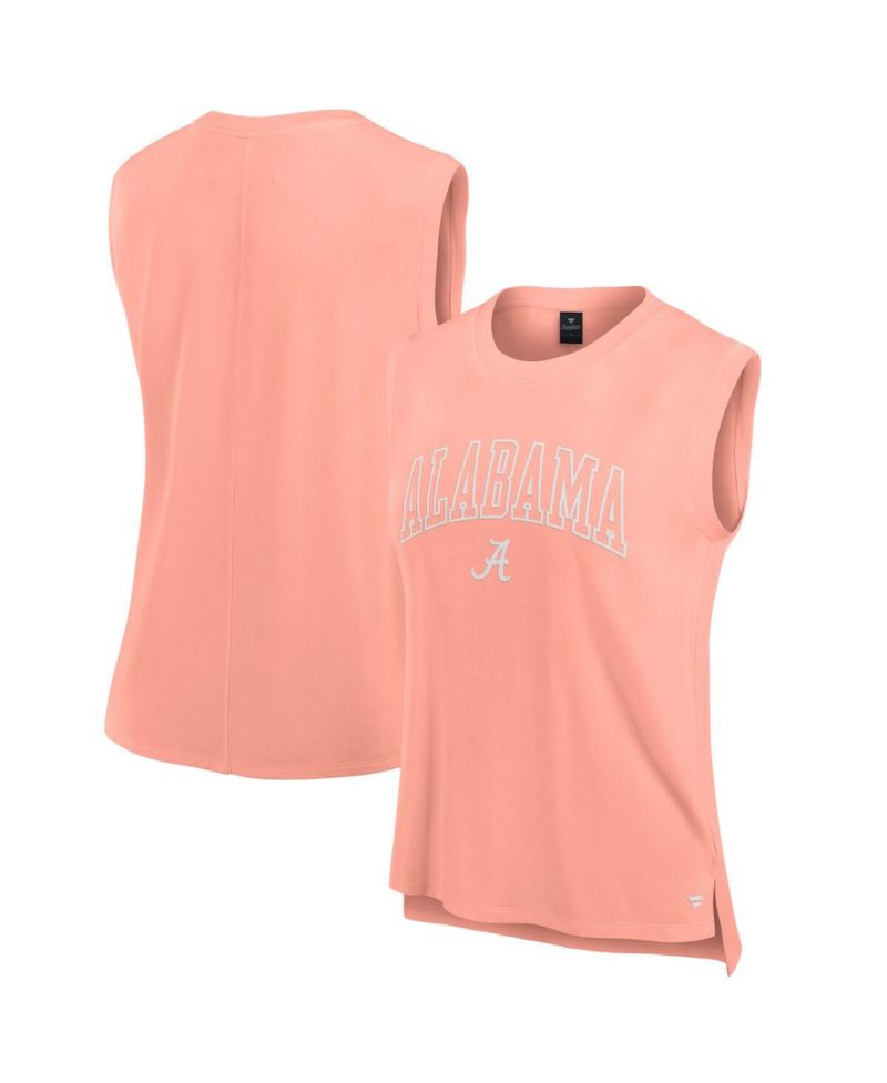 Women's Coral Alabama Crimson Tide Studio Gym Tank Top