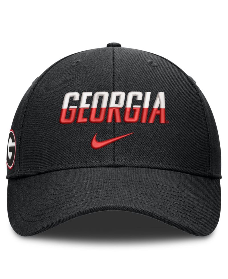 Men's and Women's Black Georgia Bulldogs 2026 On-Field Gameday Rise Adjustable Hat