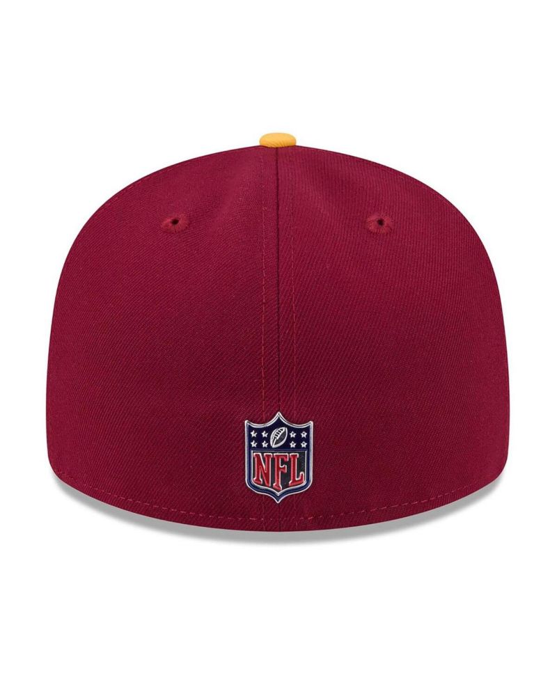 Men's Burgundy/Gold Washington Commanders 2026 NFL Draft Pre-Curved 59FIFTY Fitted Hat