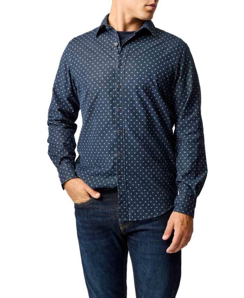 Men's Harrington Long Sleeve Slim Fit Shirt