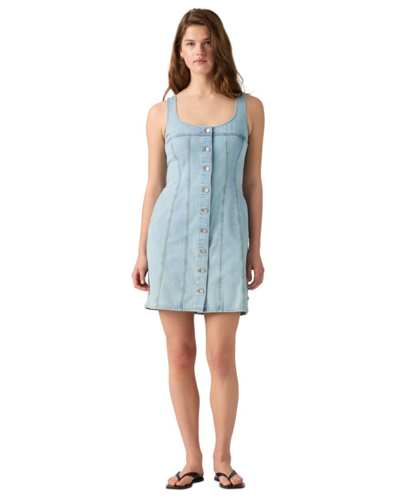 Plus Size Audra Square Neck Mini Tank Dress