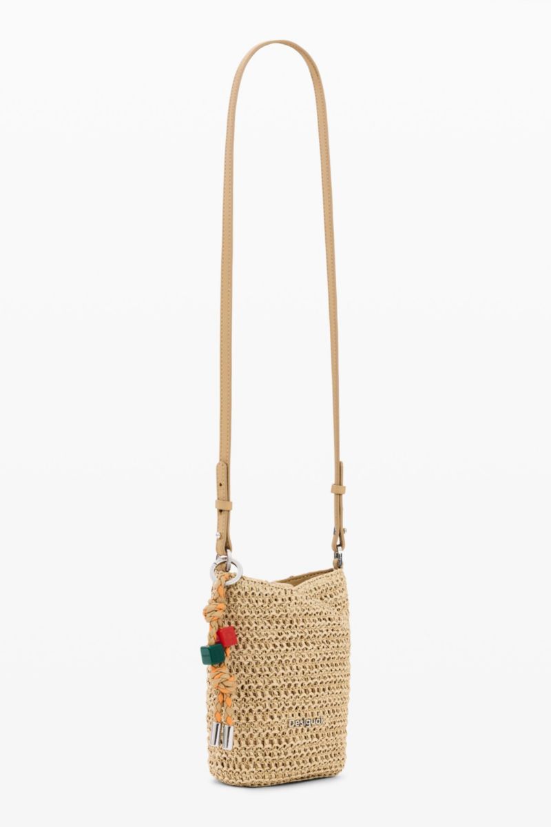 Women's Raffia Mobile Phone Holder Charms