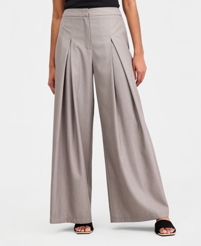 Women's Pleated Wide-Leg Pants