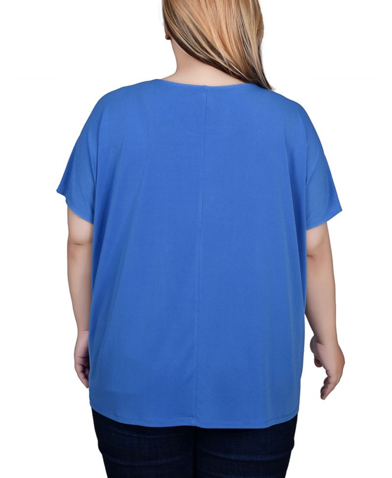 Plus Size Short Sleeve Tunic Top