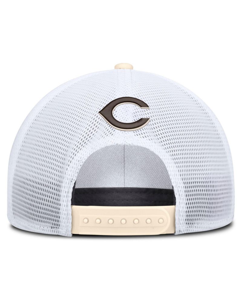 Men's Natural/White Cincinnati Reds Rise Dri-FIT Trucker Adjustable Hat&iquest;