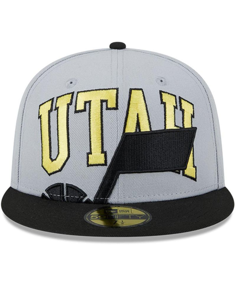 Men's Gray/Black Utah Jazz Tip-Off Two-Tone 59FIFTY Fitted Hat