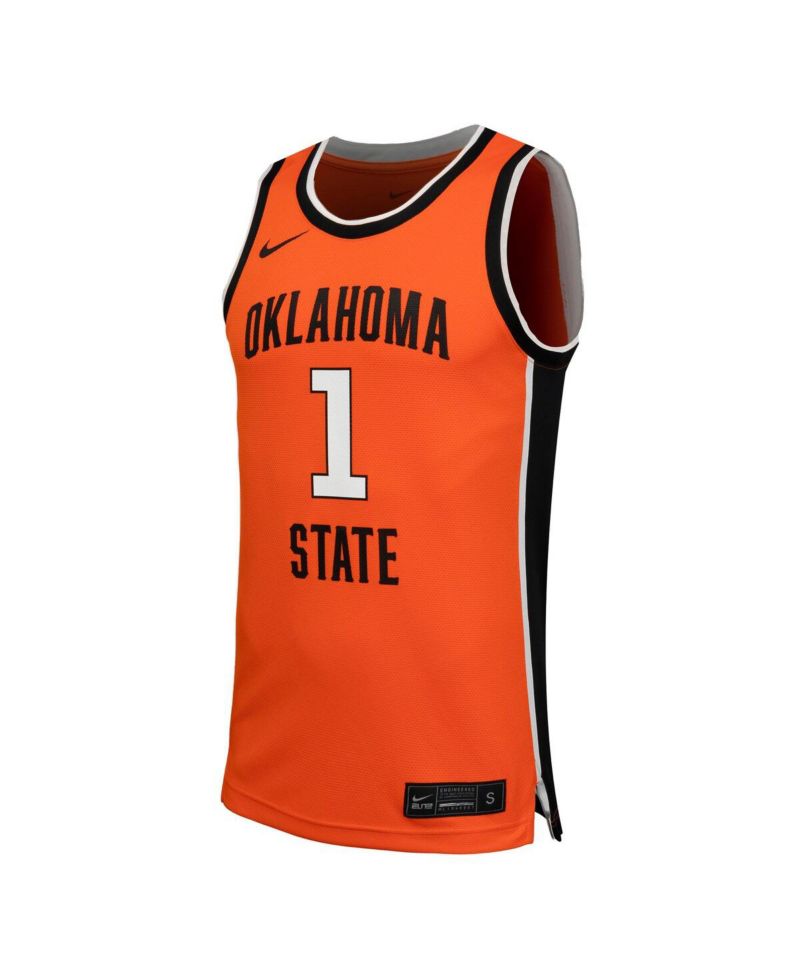 Men's 1 Orange Oklahoma State Cowboys Replica Basketball Jersey