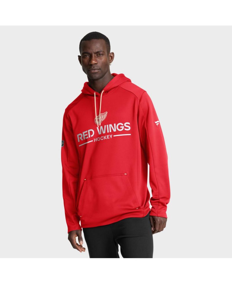 Men's Red Detroit Red Wings Authentic Pro Centennial Rink Hoodie