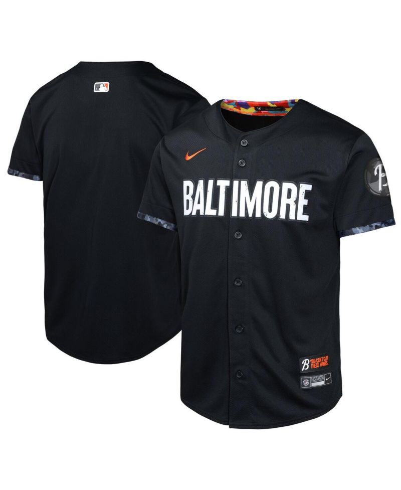Big Boys and Girls Black Baltimore Orioles City Connect Limited Jersey