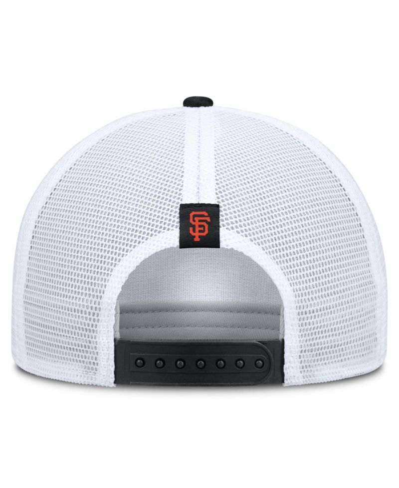 Men's Khaki/Black San Francisco Giants Rise A-Frame Trucker Adjustable Hat