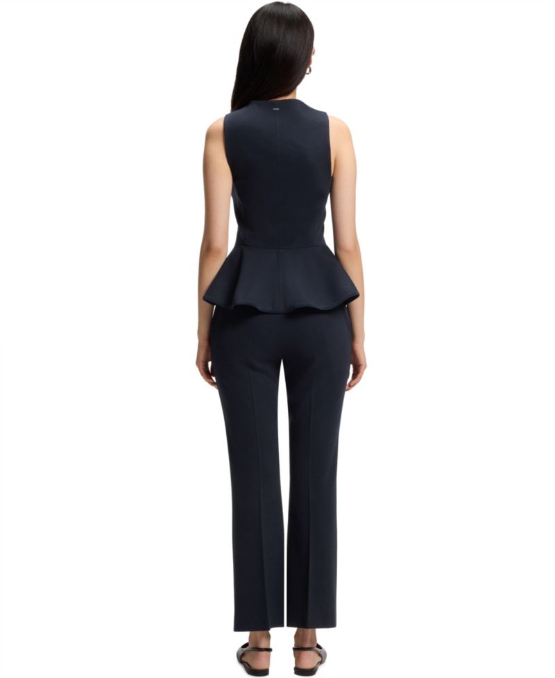 BOSS by Women's Stretch Jersey Flared-Fit Pants