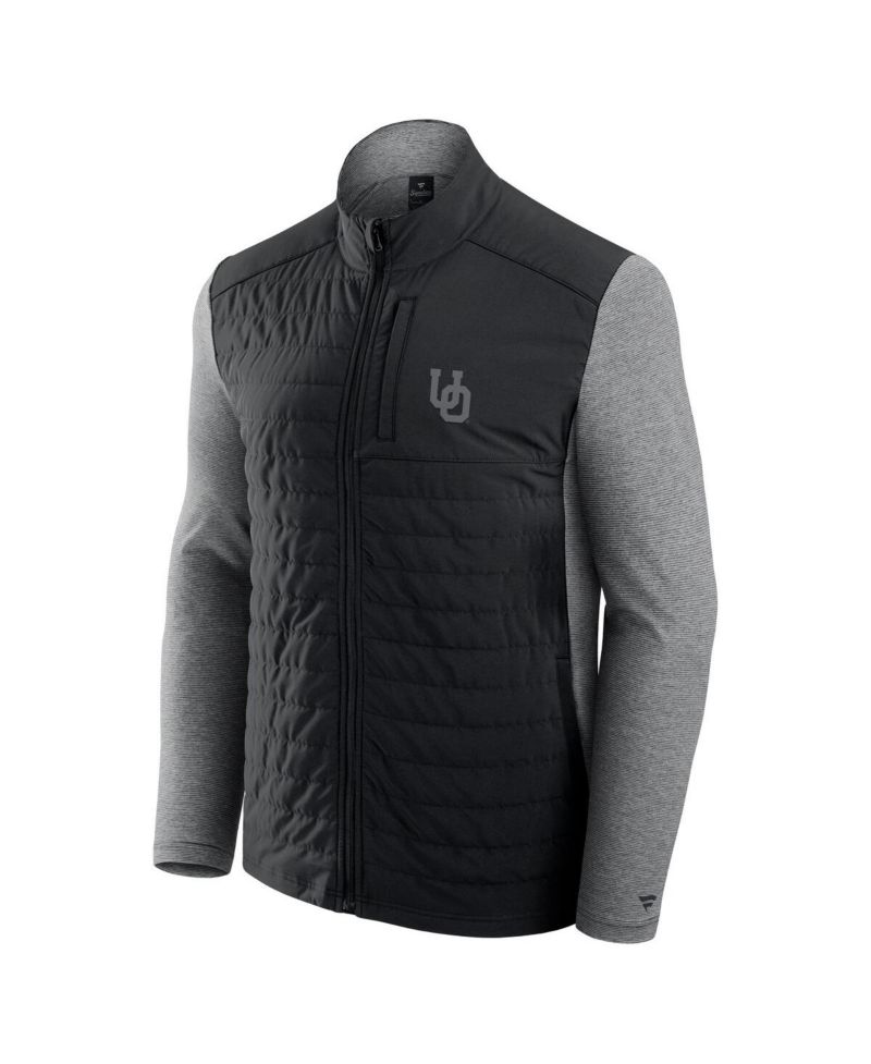 Men's Black Oregon Ducks Tonal Primary Logo Full-Zip Jacket