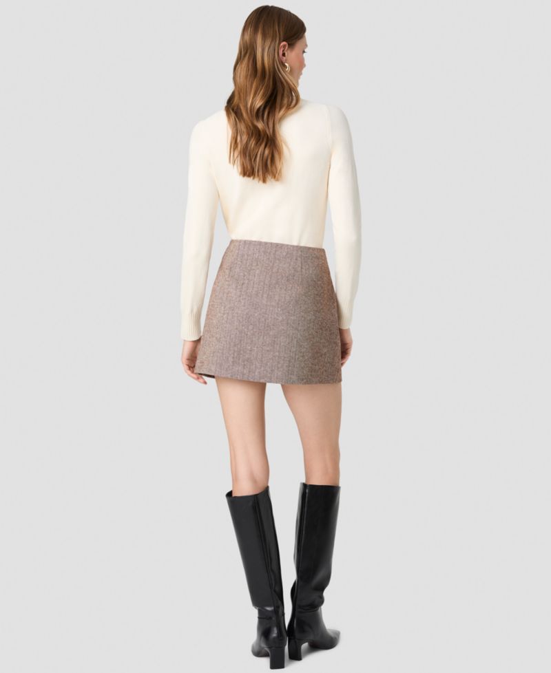 Women's Naya Herringbone A-Line Mini Skirt