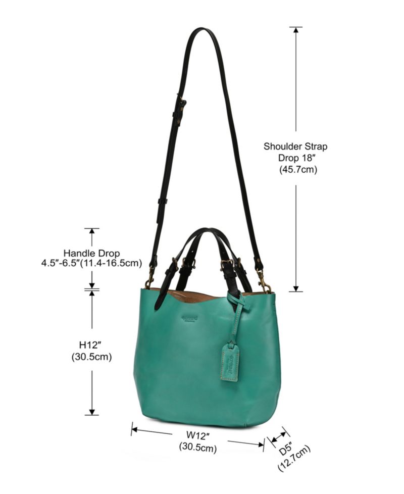 Dip Dye Mini Leather Crossbody Tote Bag
