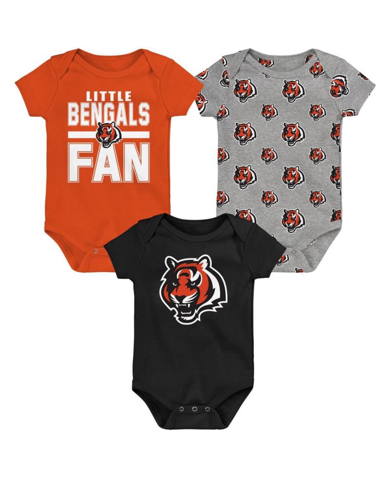 Newborn 3-Piece Cincinnati Bengals Little Tike Bodysuit Set