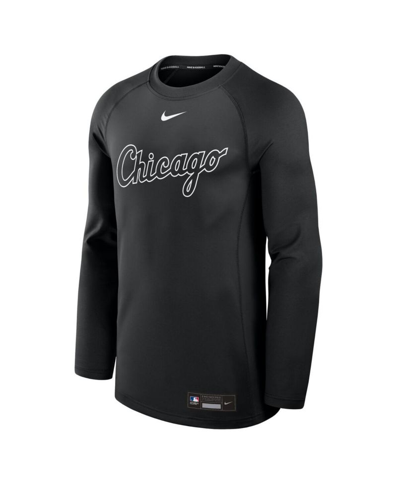 Men's Black Chicago White Sox Authentic Collection Game Time Raglan Performance Long Sleeve T-Shirt