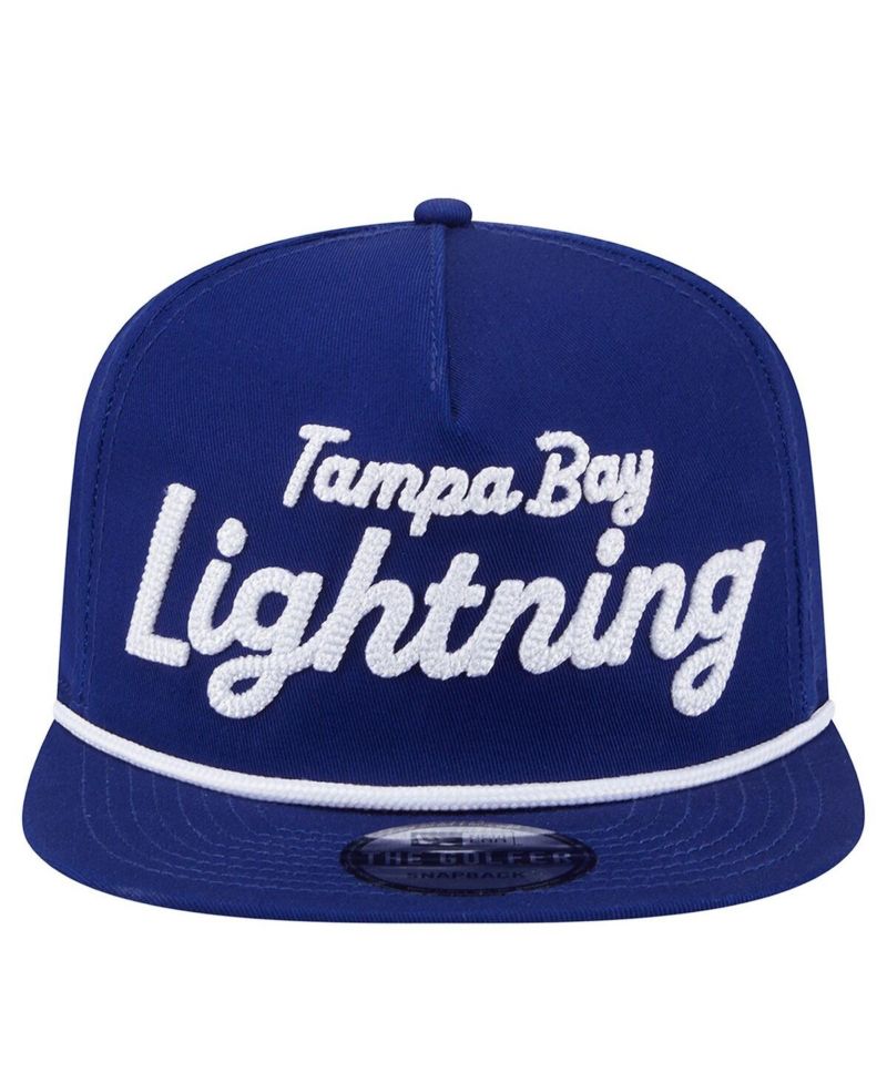 Men's Blue Tampa Bay Lightning Team Text Golfer Adjustable Hat