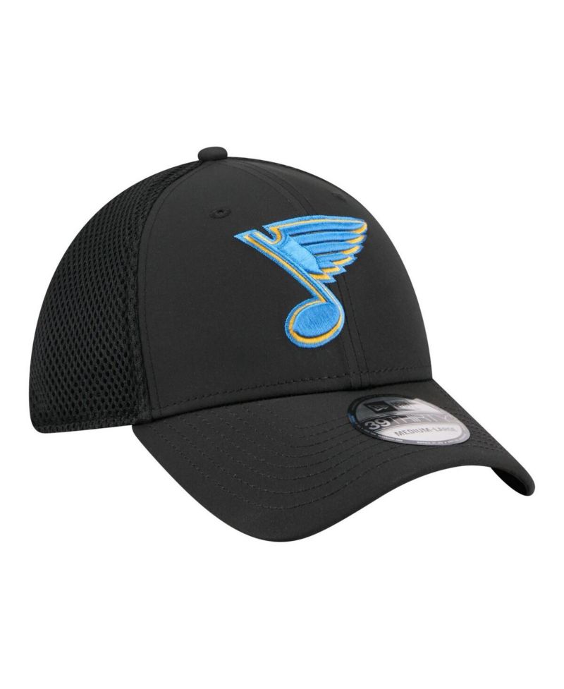 Men's Black St. Louis Blues Logo 39THIRTY Flex Hat