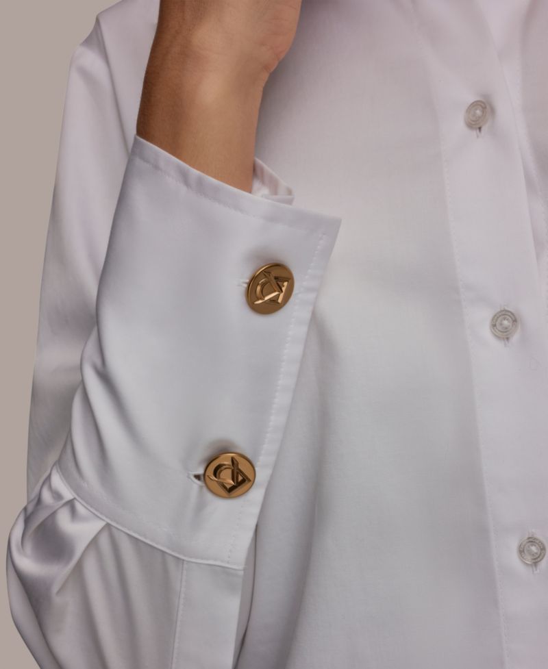 Petite Collared Button-Down Shirt