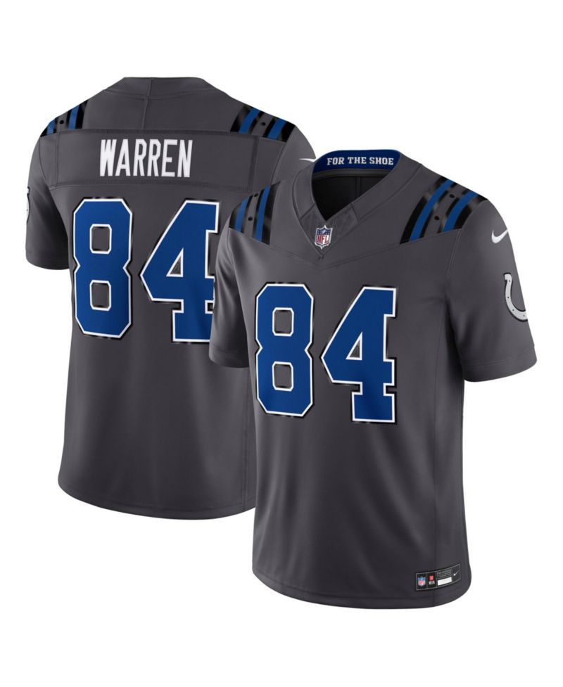 Men's Tyler Warren Anthracite Indianapolis Colts 2026 Rivalries Collection Vapor F.U.S.E Stitched Limited Jersey