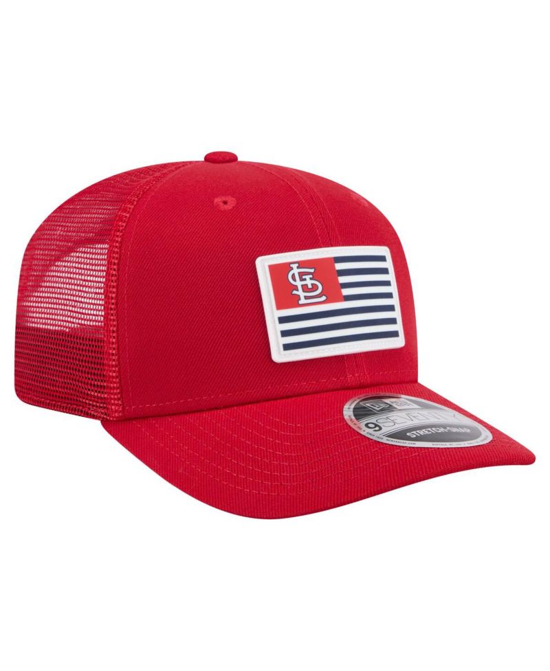 Men's Red St. Louis Cardinals Flag 9SEVENTY Stretch-Snap Hat