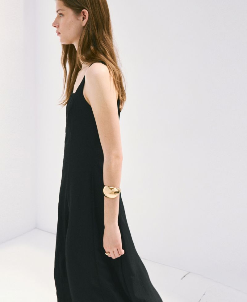 Women's Crinkle-Effect A-Line Dress