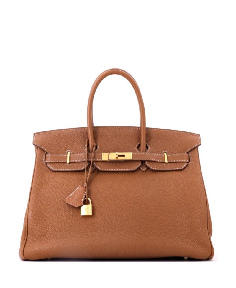 Birkin 35 Handbag Brown Togo with Gold Hardware
