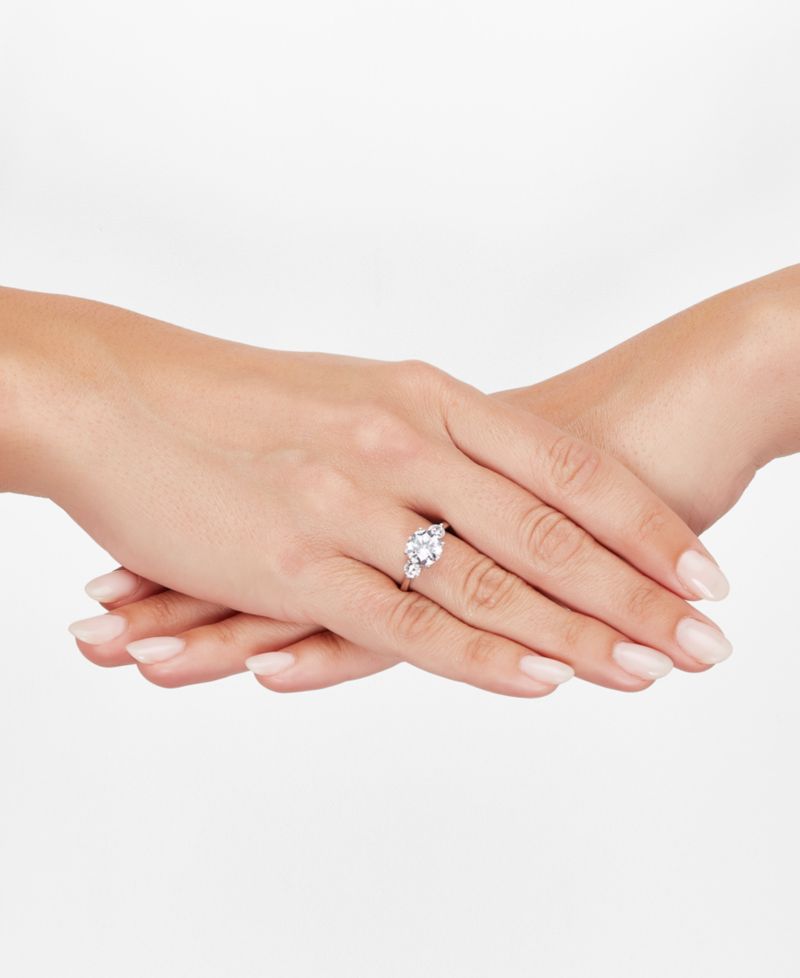 IGI Certified Lab Grown Diamond Three Stone Engagement Ring (3 ct. t.w.) in 14k Gold