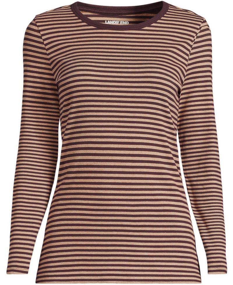 Women's Tall Long Sleeve Micro Rib T-Shirt